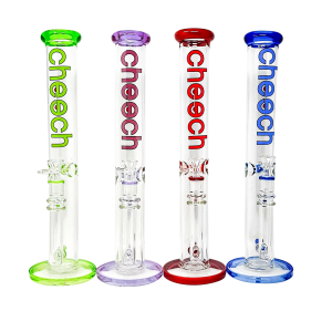 Cheech Glass 15" Logo Straight Water Pipe 14Female [CH-114]